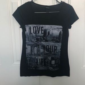 black t-shirt from rue 21